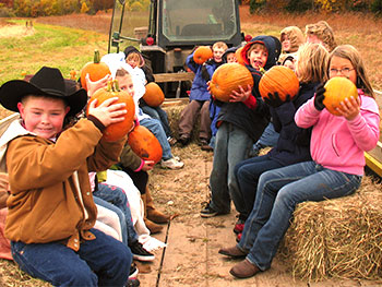 Field Trips are more fun at Pleasant Ridge Farm and Peckham's Pumpkin Patch in Ranoul, Kansas.